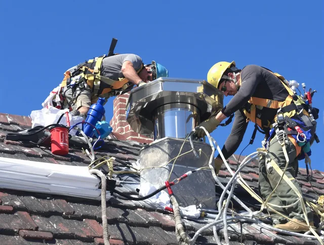 Protective chimney cap installed by Temple City Chimney Sweep in Temple City, CA