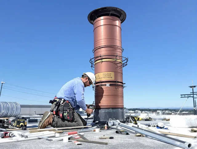 Installed chimney liner by Temple City Chimney Sweep in Temple City, CA