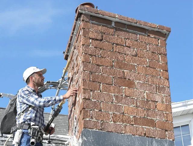 Brickwork for a chimney rebuild by Temple City Chimney Sweep in Temple City, CA