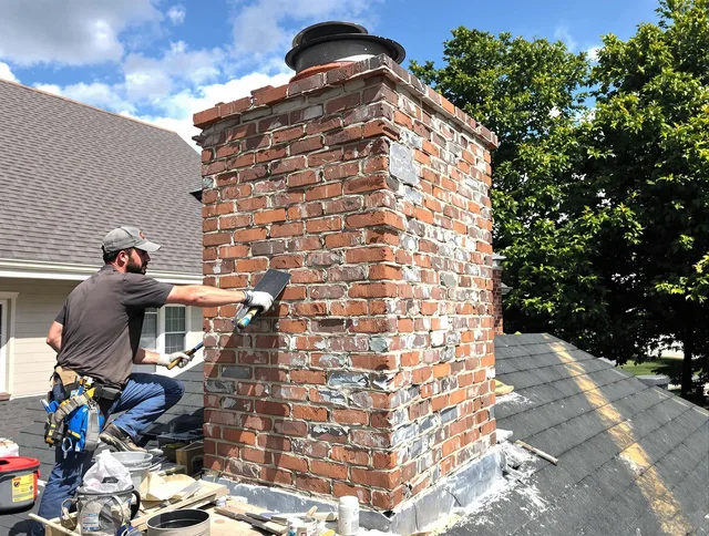 Completed chimney rebuild by Temple City Chimney Sweep in Temple City, CA