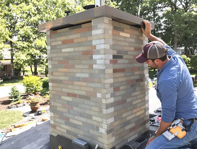 Temple City Chimney Sweep completing a modern chimney remodel in Temple City, CA