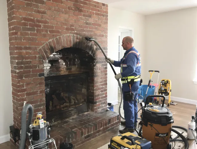 Temple City Chimney Sweep expert performing detailed chimney sweep in Temple City, CA