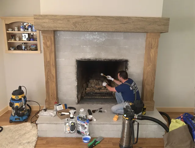Detailed creosote removal process by Temple City Chimney Sweep in Temple City, CA