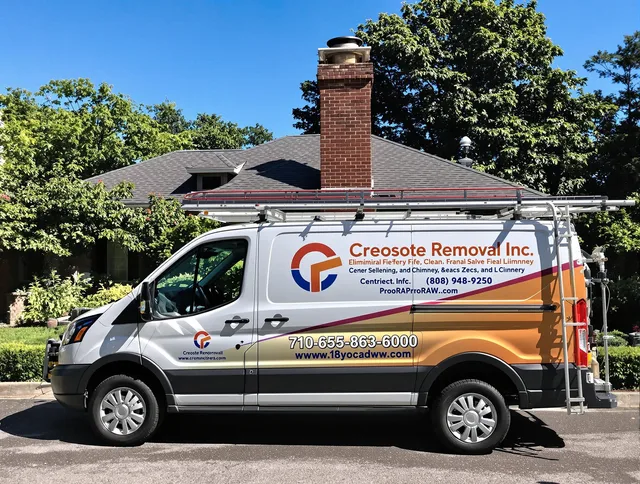 Temple City Chimney Sweep technician removing creosote safely in Temple City, CA