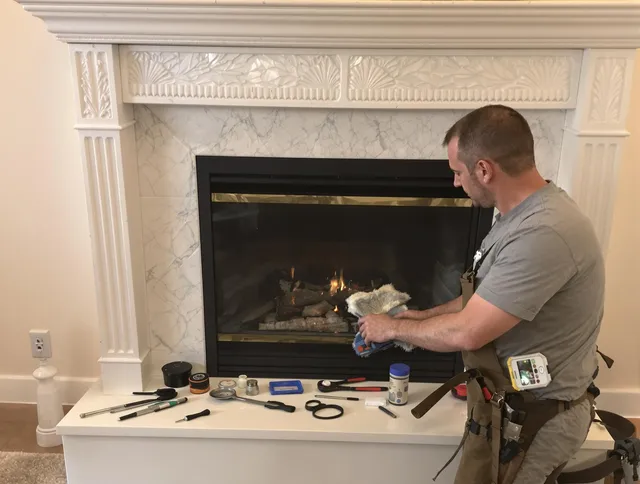 Temple City Chimney Sweep performing fireplace maintenance in Temple City, CA