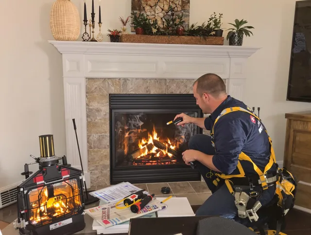 Safety-focused fireplace inspection by Temple City Chimney Sweep in Temple City, CA