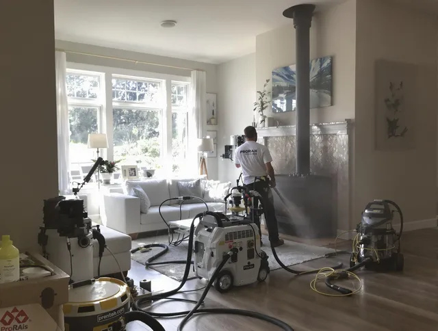 Soot removal service by Temple City Chimney Sweep for a fireplace in Temple City, CA